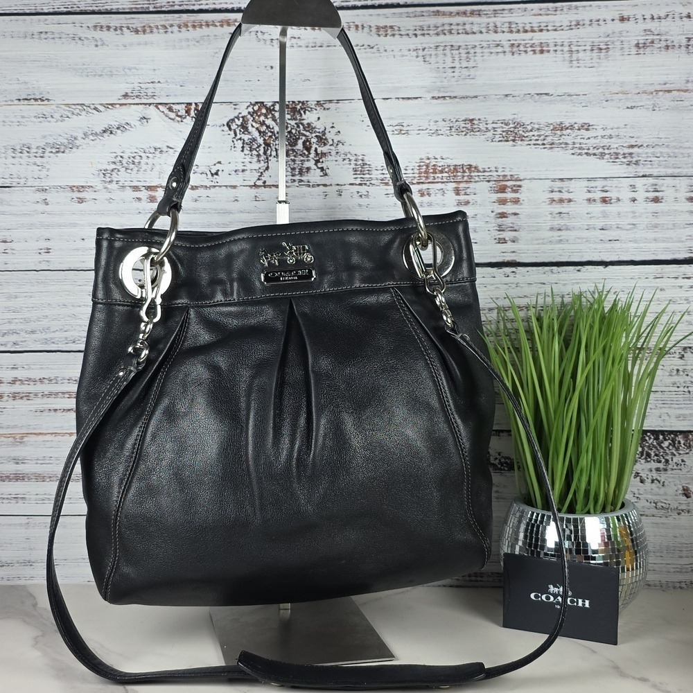 VINTAGE COACH #14576 BAG HOBO BLACK HAND SHOULDER CROSSBODY PURSE GUC